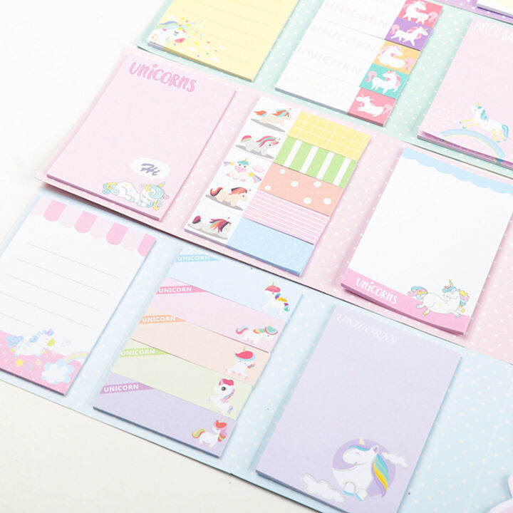 น่ารักการ์ตูน-unicorn-party-memo-pad-6-พับ-n-ครั้งกระดาษโน้ต-memo-notepad-บุ๊คมาร์คการเขียนแผ่นของขวัญเครื่องเขียน-yrrey