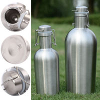 For Home Kitchen Sport Bottles 1L2L 32oz64oz Stainless Steel Water Bottle Water Beer Thermos Growler Outdoor Insulation Keg