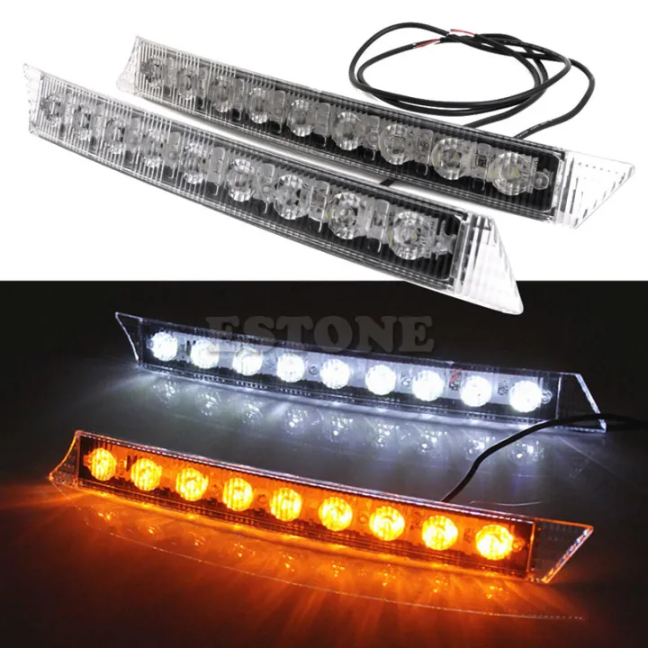 auto-led-lights-2x-9leds-daylight-daytime-running-driving-drl-led-light-yellow-turn-signals-car-exterior-light-bulbs