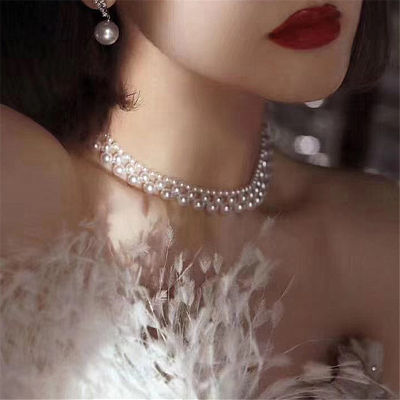 2021 สร้อยคอใหม่สร้อยคอมุกย้อนยุคฝรั่งเศส2021 new necklace French retro fine pearl necklace