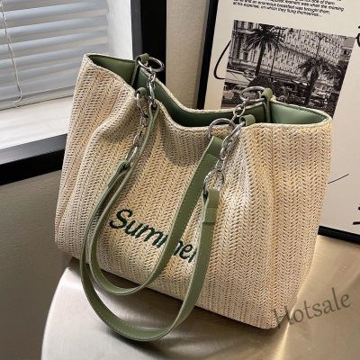 【hot sale】❈◑ C16 Women Large-Capacity All-Match Western Style Straw Woven Bag