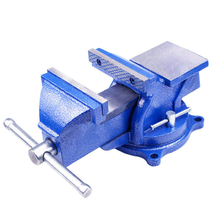 สปอตกรุงเทพ-5-นิ้ว-ปากกาจับชิ้นงาน-125mm-5inch-360-degree-swivel-base-cast-iron-bench-vise-with-anvil-vice-rotary-adjustable-clamp-tools