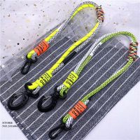 【CW】 New Fluorescent Color Braided Straps Lanyard Short Handbag Tote Accessory