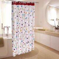 【CW】┅  Pattern Polyester Shower Curtains With Plastic Hooks PEVA