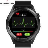 【LZ】 NORTH EDGE ECG Smart Watch Men IP68 Tempearture Blood Oxygen Pressure Sports Fitness Tracker Watches Bluetooth For Android IOS