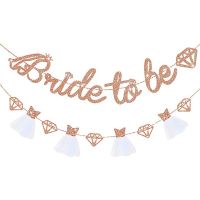 【CC】 Gold  Bride To Glitter Paper Wedding Bridal Shower Bachelorette Decoration Supplies
