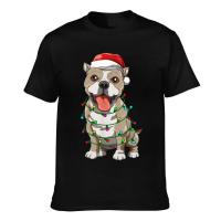 เสื้อยืด Bulldog Santa cotton gildan คุณภาพเยี่ยม