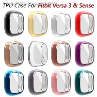 Protective Case For Fitbit Versa 3 / Sense Watch TPU Cover Bumper With Screen Protector Smart watch Anti-shock Shell Accessories