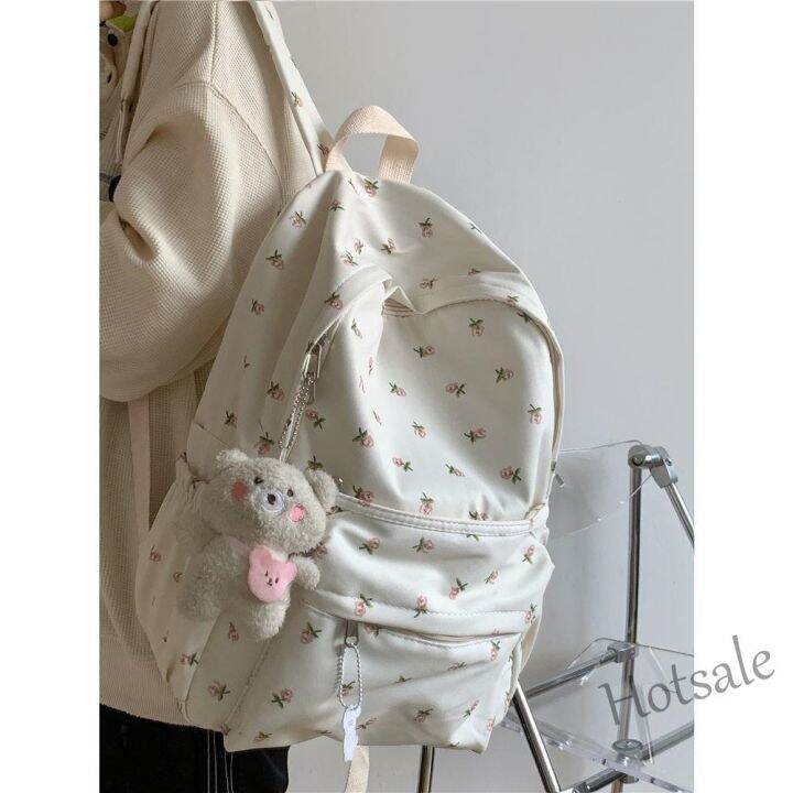 hot-sale-c16-cute-backpack-girls-school-backpack-floral-canvas-school-bag-korean-bm-style-backpack-sports-bag-travel-bag-female-bookbag