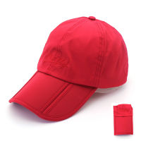 Mens Sports Baseball Cap Outdoor Running Cap Foldable Visor Sun Cap with Storage Bag