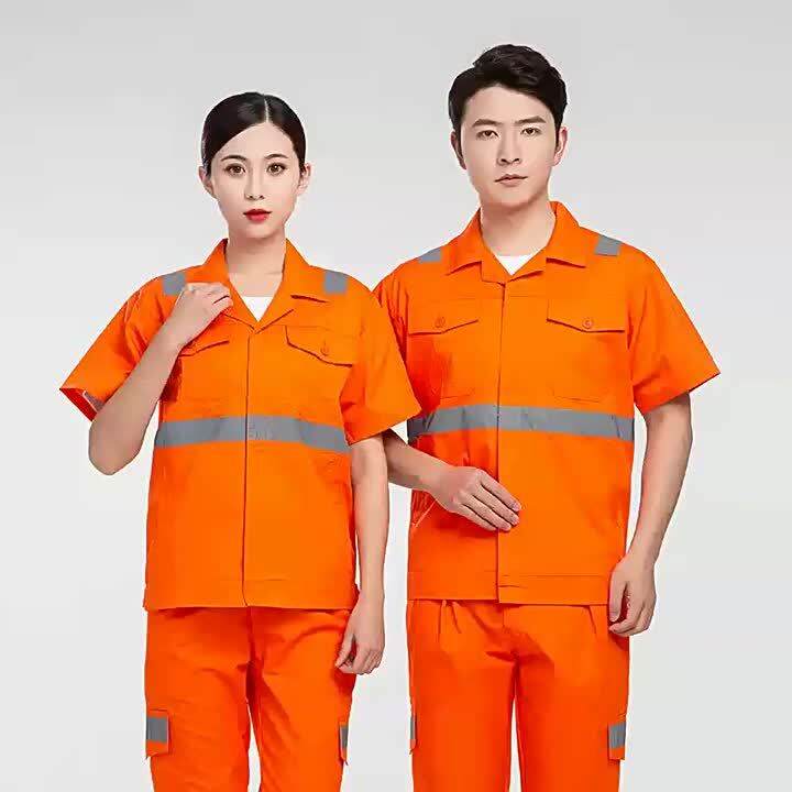 Summer Shortsleeved Sanitation Cleaning Work Suit Landscaping Road