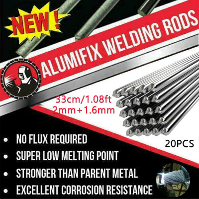 20 pcs 33 ซม. 2.0/1.6 มม. Solid Solution เชื่อม Flux Cored Electrode ลวดเชื่อมอลูมิเนียม Brazing สำหรับแท่งเชื่อมเครื่องมือบัดกรี-Tutue Store