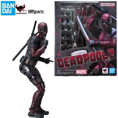 🧡มีสินค้า Bandai S.H. Figuarts Marvel Shf Deadpool 2เดดพูลเคลื่อนไหวหุ่นของขวัญของเล่นสะสม