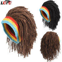 LUPU Rasta วิกผมผมหมวกหมวกจาไมก้า Rasta ที่ทำด้วยมือหมวกเร้กเก้ Dreadlocks สังเคราะห์แอฟริกันรากวิกผมตลกบ๊อบ Marley ~