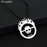 dongsheng Mad Max Fury Road Joe Skull Gang Necklace Flame Skull suspension Necklaces with Leather Rope Chain