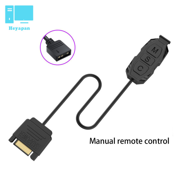 ตัวควบคุมขนาดเล็ก-argh-5v-3pin-กับ-sata-ไฟในตัวสำหรับหม้อน้ำเย็นเคสซีพียูพัดลมเย็น