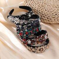 [COD] European and hair hoop season new fashion fabric rhinestone head female retro Baroque bright accessories