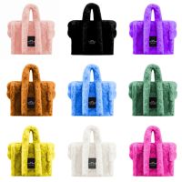 [COD] Cross-border new 2022 tote fashion simple plush shoulder Messenger ins versatile European and style bag