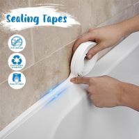 PVC Waterproof Sealing Tape Bathroom Bath Caulk Sticker Self Adhesive Mildew Proof Sealant Tapes Kitchen Sink Wall Corner Strips Adhesives  Tape