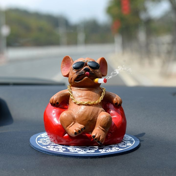 two-dog-sells-cars-แดชบอร์ดคอนโซลโซฟาสุนัขลำโพงไร้สายแบบสร้างสรรค์-ฟิกเกอร์ท่าทางสัตว์ตกแต่งภายในรถยนต์สุดสร้างสรรค์