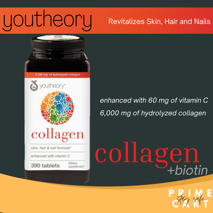 youtheory Collagen Plus Biotin, 390 Tablets Lazada PH