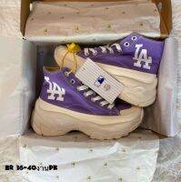 รองเท้าผ้าใบ MLB MLB CHUNKY HIGH LA DODGERS รองเท้า mlb สีน้ำสีม่วง ข้อสูง พื้นยาง พลาดไม่ได้แล้วค่าางานเกาหลีน่ารักๆ พร้อมส่ง สินค้าถ่ายจากงานจริง