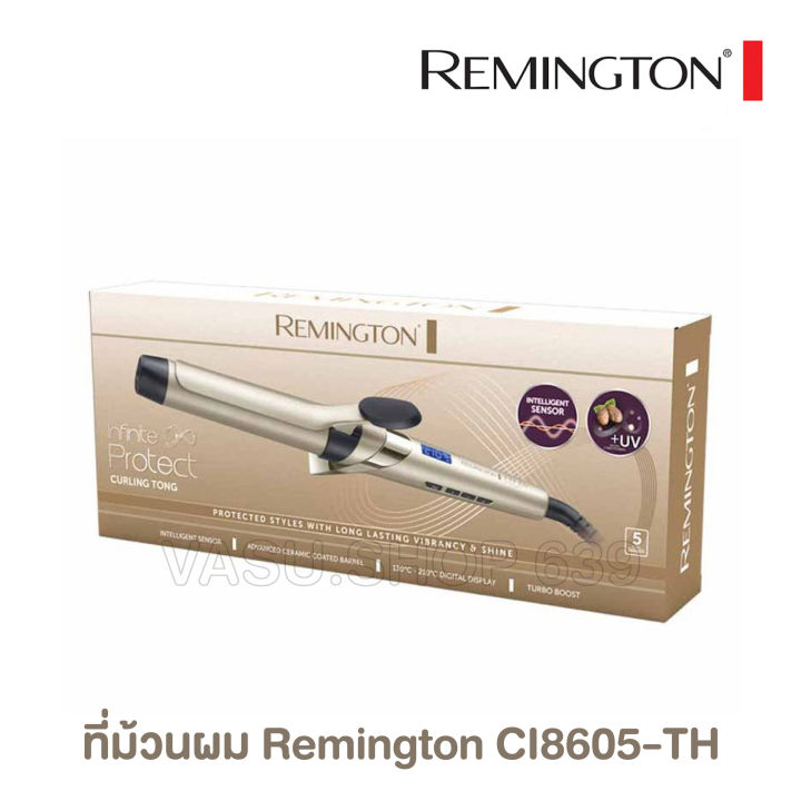 เครื่องม้วนผม-remington-infinite-protect-curling-tong-รุ่น-ci-8605