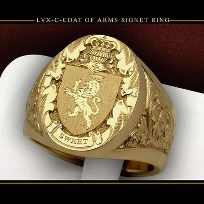 โล่สิงโตมงกุฎข้ามพรมแดนแหวนป้ายคุณภาพทองแดงและตราแกะสลักยุโรปและอเมริกาสำหรับผู้ชายเลิก