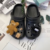 หัวเข็มขัดสำหรับ Crocs สไตล์ Jibbitz ตุ๊กตาน่ารัก3มิติสำหรับรองเท้ามีเสน่ห์ตุ๊กตาหมีถอดได้แบบ DIY