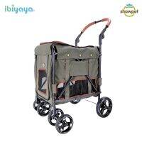 Ibiyaya รถเข็นสุนัข แบบ6ล้อ FS1880 Gentle Giant Pet Wagon รับน้ำหนักได้ 25 Kg.