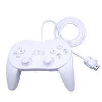 จอยสติ๊กแบบมีสายคลาสสิกสำหรับเกม Nintendo Wii รุ่นที่สองควบคุมเกมระยะไกลจอยสติ๊กแบบจอยเกมช็อต