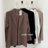 Sivali Jane Blazer 2048 - เบลเซอร์เกาหลีแขนยาวผู้หญิง - เบลเซอร์ตัวนอก - เบลเซอร์ทำงาน