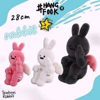 【BHQ TOYS】ของเล่นตุ๊กตา ตุ๊กตากระต่ายชูนิ้ว hangfook การออกแบบการ์ตูนน่ารัก