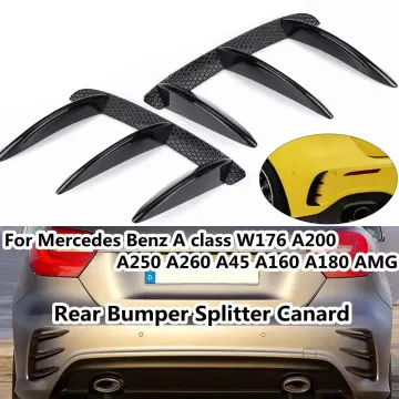 Front Lip Spoiler Splitter Protecter for Mercedes Benz A Class W176 A200  A260 A45 AMG 2013-2018 
