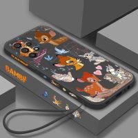 Nancy Electron】Disney Bambi เชือกรูปการ์ตูนน่ารัก,เชือกสำหรับ Samsung A53 A52 S A33 A32 A51 A71 A21S A13 A73 A50 A72 A23 A12เคสโทรศัพท์5G