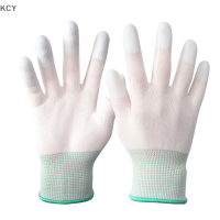 KCY ถุงมือป้องกันไฟฟ้าสถิตย์ ESD Electronic working gloves PU นิ้ว PC antiskid for Garden