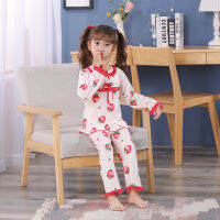 Pyjamas Dress Lightweight Long Sleeve Pyjamas Bow Korean Pajama Pajamas Dress ChildrenS Clothing Girls