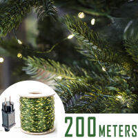 200M 2000LED Green Wire USB PLUG In Fairy String Light Garland With Waterproof For Christmas Outdoor Wedding Garden Patio Decor