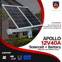 Apollo Solar cell แผงโซล่าเซลล์ 12V 360W -720W แถมขาตืดแผงและแบทเตอร์รี่ สำหรับไฟโซล่าเซลล์ และกล้องวงจรปิด CCTV อุปกรณ์ครบชุด + เสา พร้อมส่ง ?