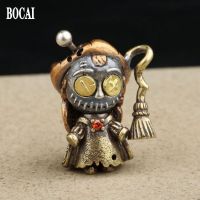 hot！【DT】♦  BOCAI New 2023 Real Jewelry Personality Cartoon Dolls Pendants for Men and Fashion Couple