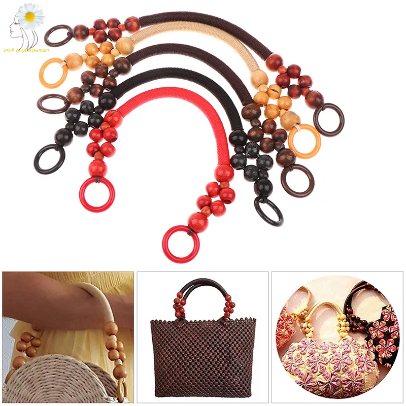 Fashion Wood Purse Handle DIY Luggage Handbag Accessories Vintage