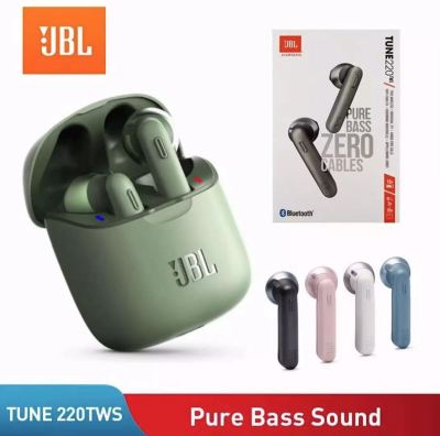 หูฟังบลูทูธJBL T220 TWS true wireless Bluetooth Headphones T220TWS stereo headset with mic and charging case Wireless Earbuds ( หูฟังบลูทูธ , หูฟังไร้สาย , เครื่องเสียง , Bluetooth ) jbl_ T220TWS In-Ear Wireless Bluetooth Headphones Earphone