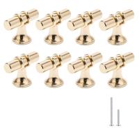 8 Packs Champagne Gold Cabinet Knobs Drawer Knobs Euro T Bar Cabinet Handles Modern Knobs for Cabinets and Drawers