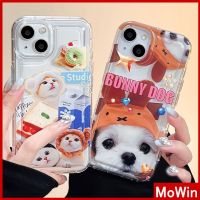 Mowin - เข้ากันได้สำหรับ เคสไอโฟน เคสไอโฟน11 เคส iphone 11 เคสไอโฟนกรอบรูปถุงลมนิรภัย TPU นุ่มใสกันกระแทกน่ารักแมวแมวสุนัขเข้ากันได้กับ iPhone 14 13 Pro max 12 Pro Max 11 xr xs max 7 8Plus