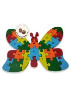 Woodentoys4u Cartoon Wooden Jigsaw Puzzle จิ๊กซอว์ไม้รูปน้องผีเสื้อ