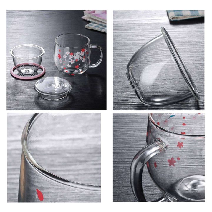2x-sakura-mug-glass-mug-with-tea-infuser-filter-amp-lid-cherry-blossoms-cup-set-blossoms-flower-teacup-300ml-glasses