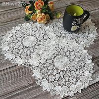 New Lace Round White Embroidery Table Placemat Wedding Pad Cloth Drink Placemat Cup Mug Dinner Tea Coaster Glass Doily Kitchen