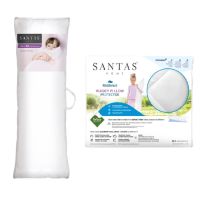 SANTAS หมอนกอดเด็ก รุ่น MICROGEL HUGGY พร้อมปลอกหมอน ขนาด12x35 นิ้ว + ปลอกกันเปื้อนหมอนกอดเด็ก HUGGY