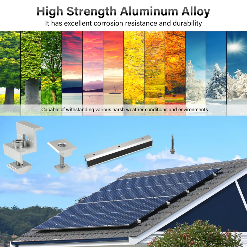 Aluminium Photovoltaic Solar Trapezoidal Sheet Mounting Set Solar