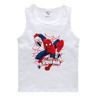 Spidermans 2-9Y Tank Top สำหรับชายหญิงฤดูร้อนใหม่ถัง Bottoming เสื้อแขนกุดดูดซับเหงื่อ Casual Boy กีฬาผ้าฝ้าย